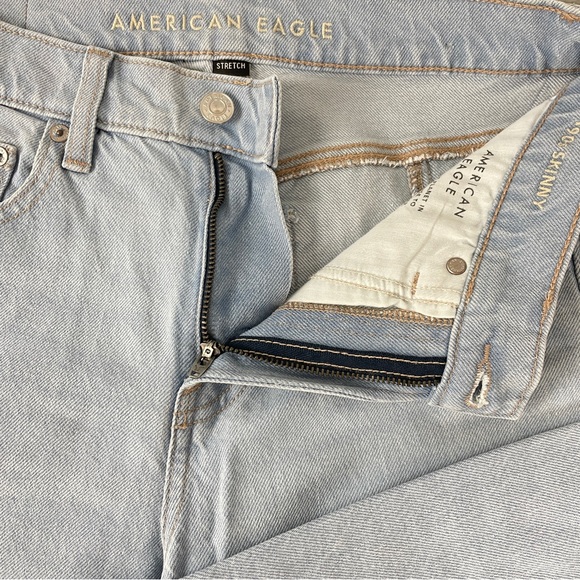 American Eagle Stretch '90s Skinny Jean Stretch Light Wash size 4 - Picture 8 of 11